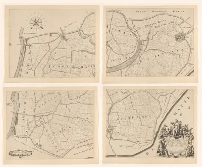 Kaart van de Ring van Putten, bestaande uit vier delen