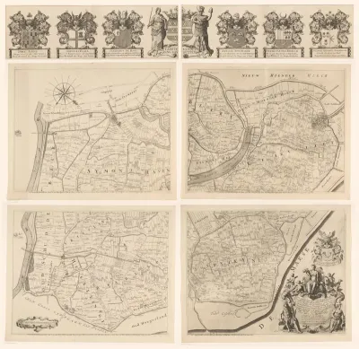 Kaart van de Ring van Putten, bestaande uit vijf delen