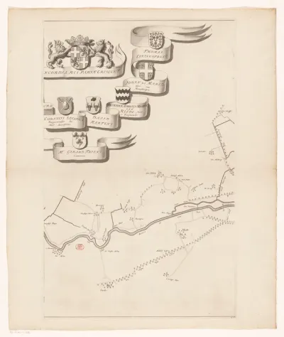 Kaart van de rivier de Eem (tweede deel)