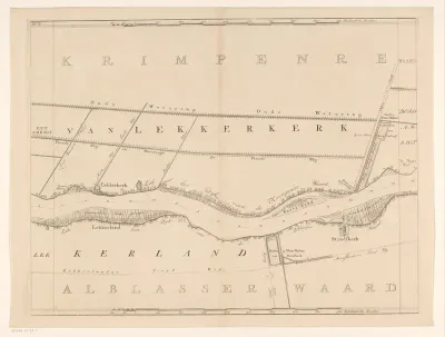 Kaart van de rivier de Lek (tweede deel)