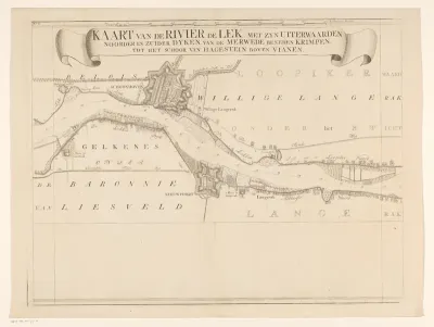 Kaart van de rivier de Lek (vierde deel)