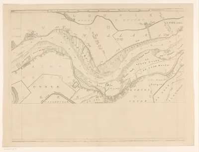 Kaart van de rivier de Lek (zesde deel)