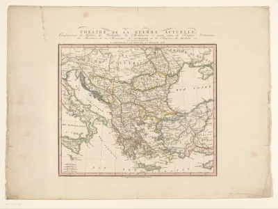 Kaart van de Russisch-Turkse Oorlog, 1828