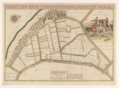 Kaart van de Sint-Cornelispolder (Quackpolder)