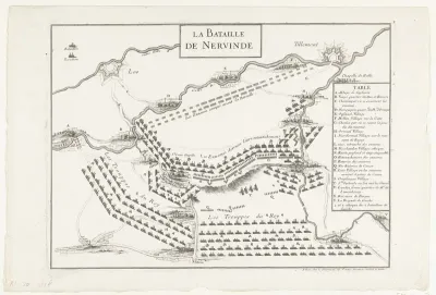 Kaart van de slag bij Landen, 1693