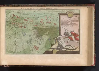 Kaart van de slag bij Malplaquet (1709)