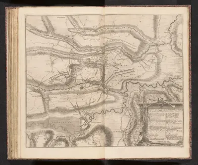 Kaart van de slag bij Oudenaarde, 1708