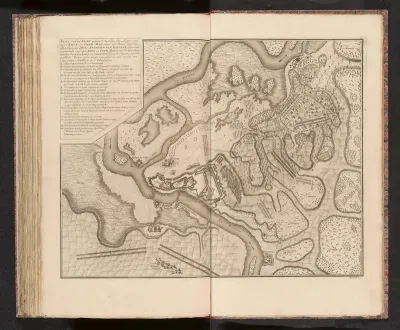 Kaart van de slag bij Petrovaradin, 1716