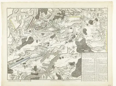 Kaart van de slag bij Seneffe, 1674