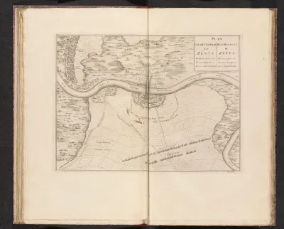 Kaart van de slag bij Senta, 1697