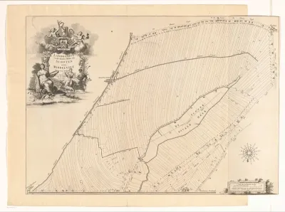 Kaart van de Sloterbinnen- en Middelveldse gecombineerde polders, 1675