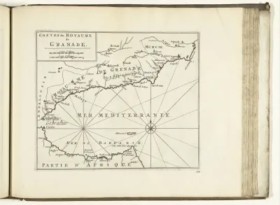 Kaart van de Spaanse zuidkust bij Gibraltar, 1726