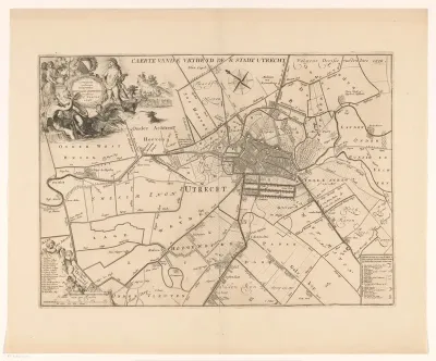Kaart van de stadsvrijheid Utrecht
