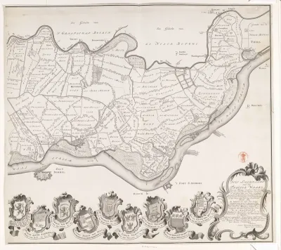 Kaart van de Tielerwaard (rechterdeel)
