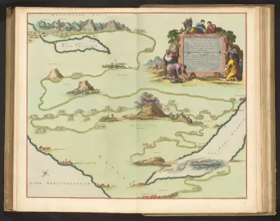 Kaart van de tocht van de Israëlieten
