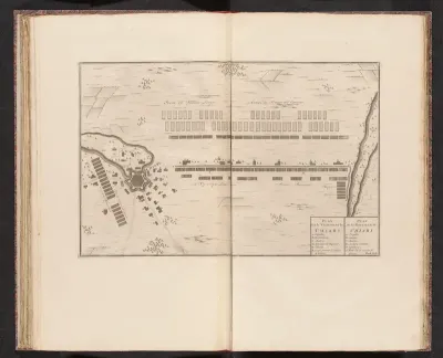 Kaart van de veldslag bij Chiari, 1701