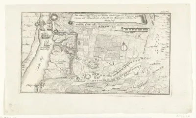 Kaart van de veldslag bij Ekeren, 1703