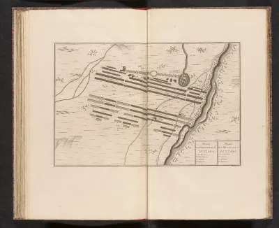 Kaart van de veldslag bij Luzzara, 1702