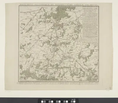Kaart van de veldslagen bij en rondom Waterloo, 1815