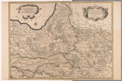 Kaart van de Veluwe en de Betuwe