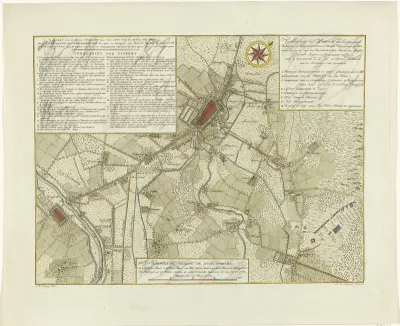 Kaart van de verdediging van de stad Utrecht, 1787