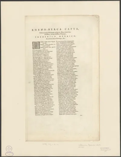 Kaart van de verovering van Rijnberg, 1633