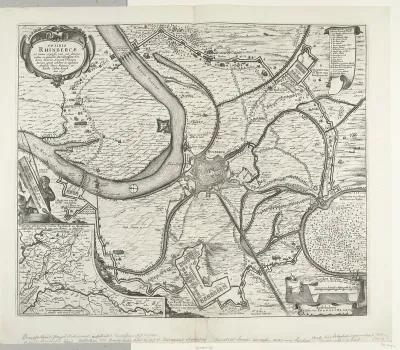 Kaart van de verovering van Rijnberg, 1633