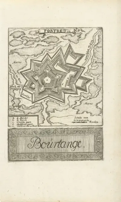 Kaart van de vesting Bourtange