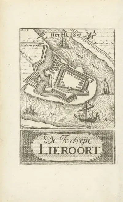 Kaart van de vesting Lierort