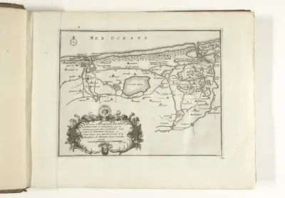 Kaart van de Vlaamse kust tussen Duinkerke en Nieuwpoort, 1726