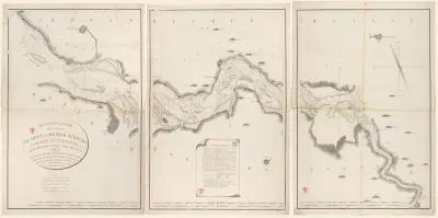 Kaart van de Westerschelde, bestaande uit drie delen