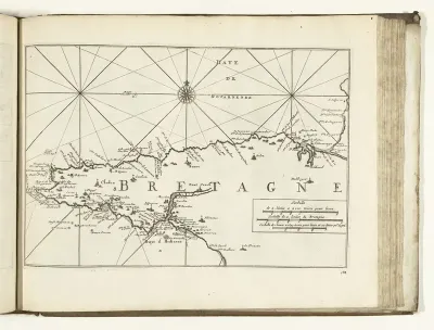 Kaart van de westkust van Bretagne, 1726