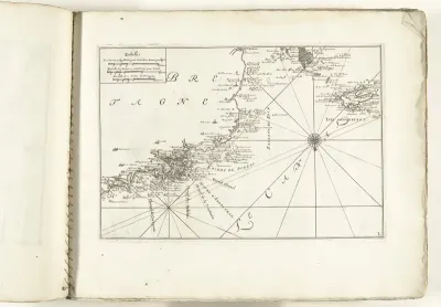 Kaart van de westkust van Bretagne, ca. 1702