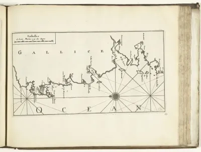 Kaart van de westkust van Galicië, 1726