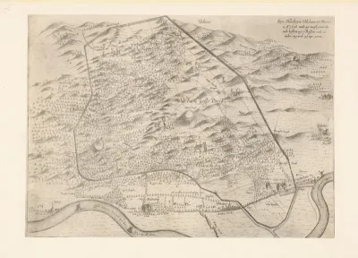 Kaart van de Wildbaan van Stadhouder Willem II te Dieren, 1648