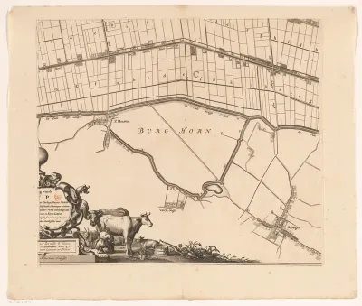 Kaart van de Zijpe- en Hazepolder (deel midden onder)