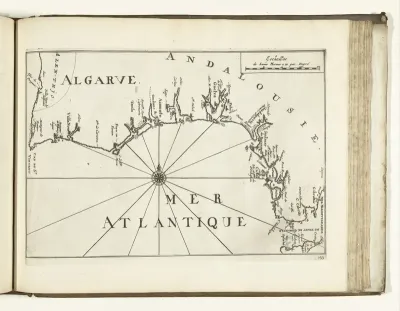 Kaart van de zuidkust van Portugal, 1726