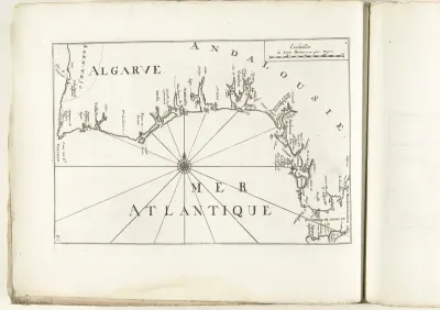 Kaart van de zuidkust van Portugal, ca. 1702