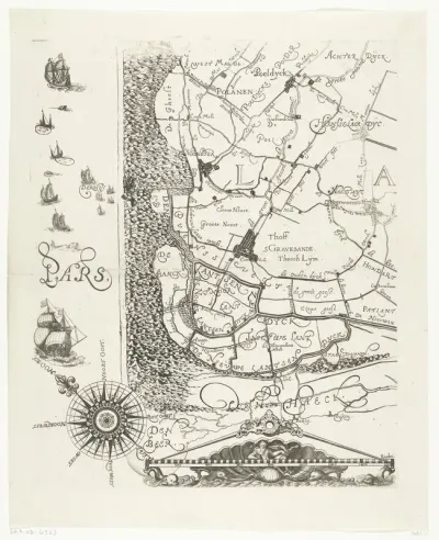 Kaart van Delfland (blad linksonder)