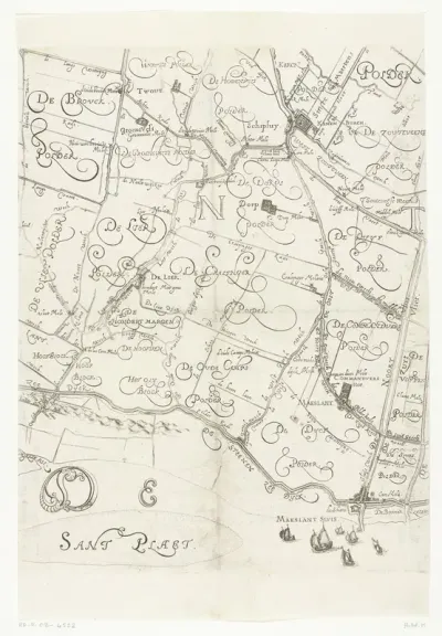 Kaart van Delfland (blad midden onder)