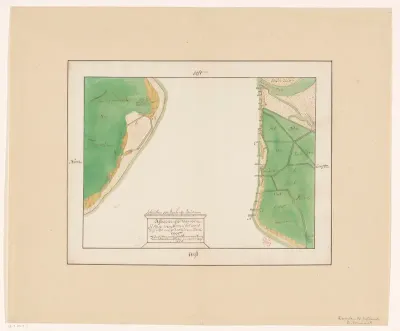 Kaart van Den Helder en een deel van Texel met het tussenliggende Marsdiep
