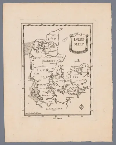 Kaart van Denemarken