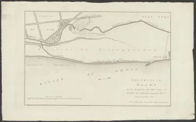Kaart van dijkdoorbraak onder Loenen, 1809