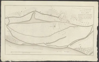 Kaart van dijkdoorbraak te Loo, 1809