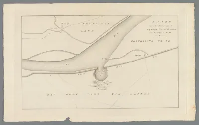 Kaart van dijkdoorbraak te Rijswijk, 1809