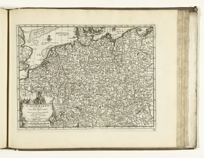 Kaart van Duitsland, 1726