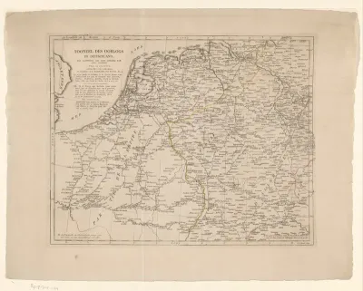Kaart van Duitsland, Nederland en Noord-Frankrijk