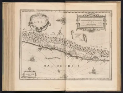 Kaart van een deel van de kust van Chili, ca. 1625