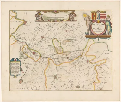 Kaart van een deel van Vlaanderen