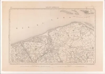 Kaart van een deel van Zeeuws-Vlaanderen